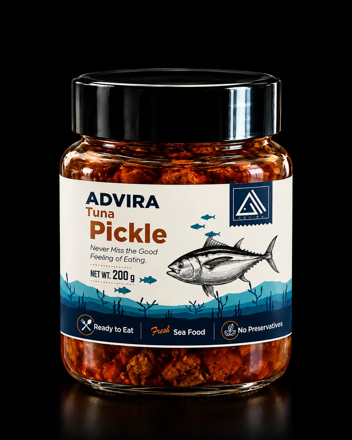 ADVIRA Handcrafted Yellowfin Tuna Pickle in Glass Jar